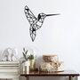 Wallity Bird Escultura de pared de metal negra